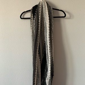 Grey and Black Infinity Scarf